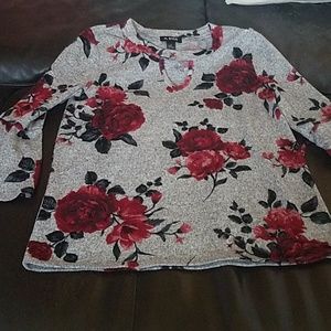 A. Beyer rose print sweater,  worn once
